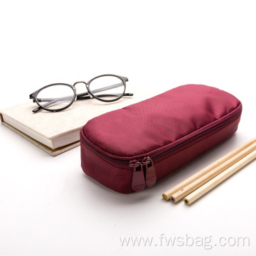 Good Quality Multi-function Makeup Pencil Bag Handle Cute Canvas Pencil Case